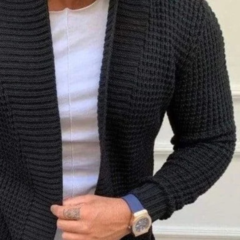 Mens Long Sleeve Knitted Sweater cardigan  NWT